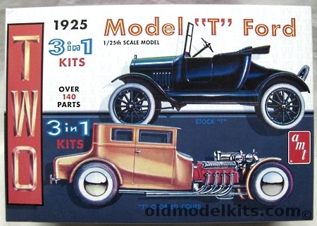 AMT 1/25 1925 Model 'T' Ford and 'T'' Chopped Coupe - Build More Than 11 Variations, 626 plastic model kit